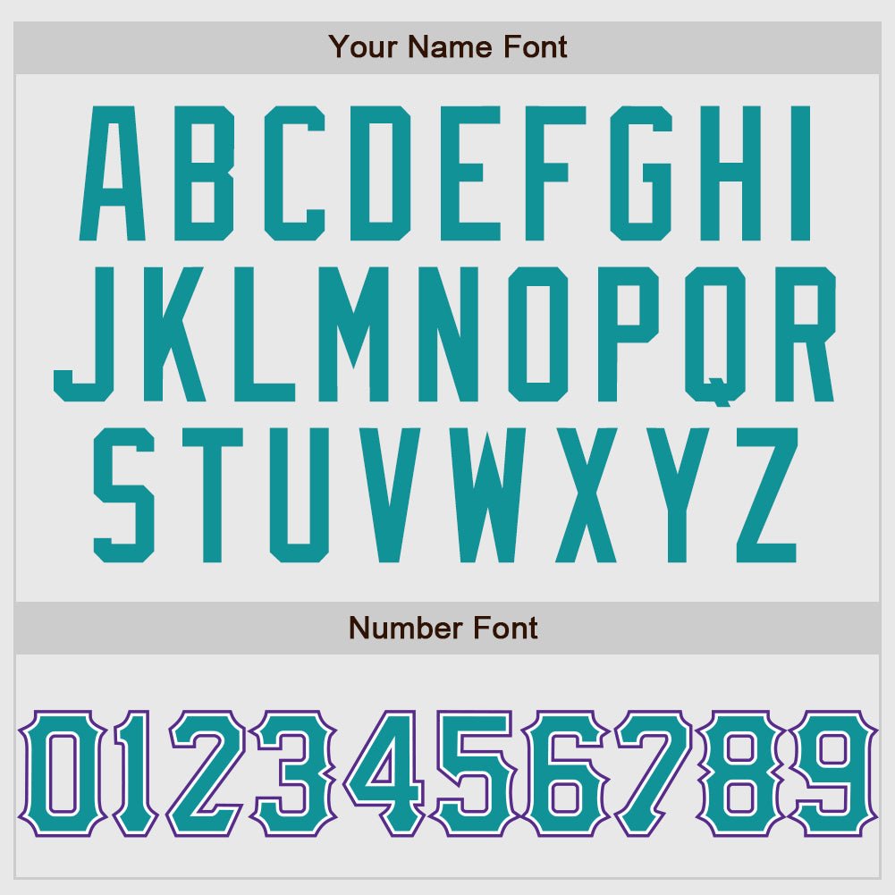 Custom White Purple Pinstripe Teal-Purple Authentic Raglan Sleeves Baseball Jersey