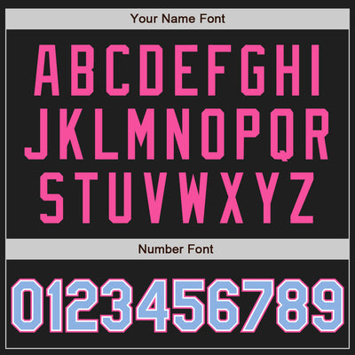 Custom Black Light Blue-Pink Authentic Raglan Sleeves Baseball Jersey