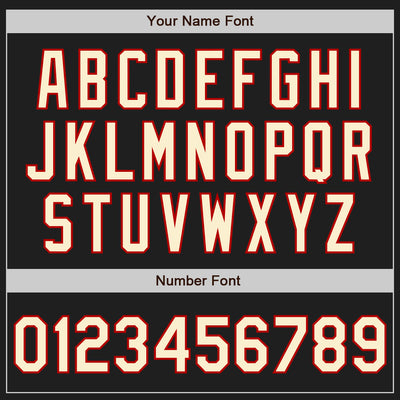 Custom Black Cream-Red Authentic Raglan Sleeves Baseball Jersey