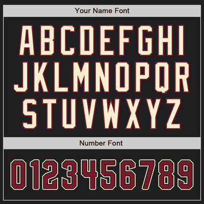 Custom Black Crimson-City Cream Authentic Raglan Sleeves Baseball Jersey