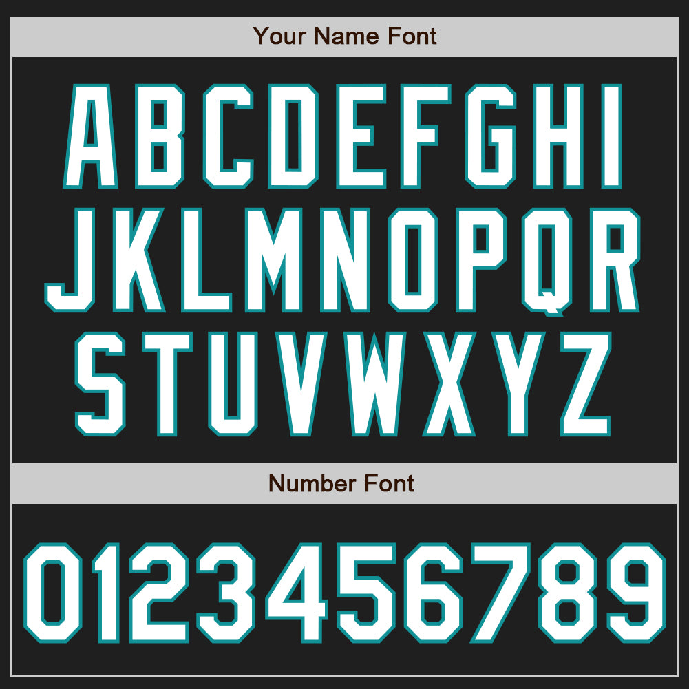 Custom Black White-Teal Authentic Raglan Sleeves Baseball Jersey