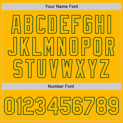 Custom Gold Green Authentic Raglan Sleeves Baseball Jersey