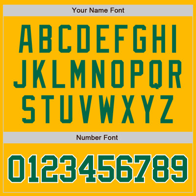 Custom Gold Kelly Green-White Authentic Raglan Sleeves Baseball Jersey