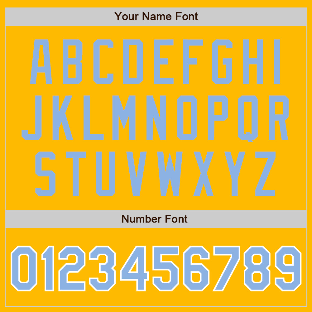 Custom Gold Light Blue-White Authentic Raglan Sleeves Baseball Jersey