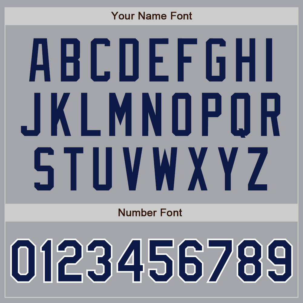 Custom Gray Navy-White Authentic Raglan Sleeves Baseball Jersey