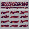 Custom Gray Navy-Red Authentic Raglan Sleeves Baseball Jersey