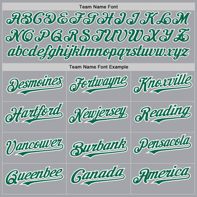 Custom Gray Kelly Green-White Authentic Raglan Sleeves Baseball Jersey