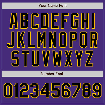 Custom Purple Black-Gold Authentic Raglan Sleeves Baseball Jersey