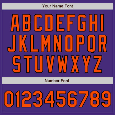 Custom Purple Orange-Black Authentic Raglan Sleeves Baseball Jersey