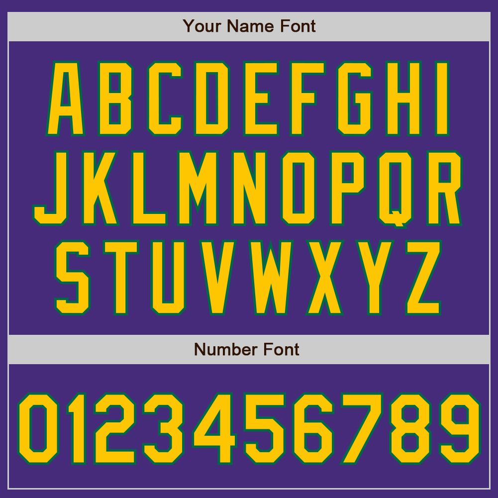 Custom Purple Yellow-Kelly Green Authentic Raglan Sleeves Baseball Jersey