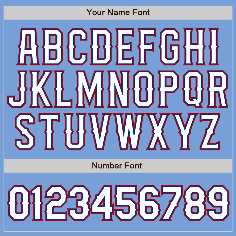 Custom Light Blue White Red-Royal Authentic Raglan Sleeves Baseball Jersey