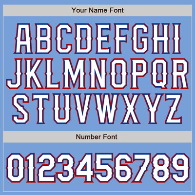 Custom Light Blue White Red-Royal Authentic Raglan Sleeves Baseball Jersey