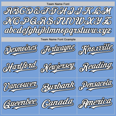 Custom Light Blue White-Black Authentic Raglan Sleeves Baseball Jersey