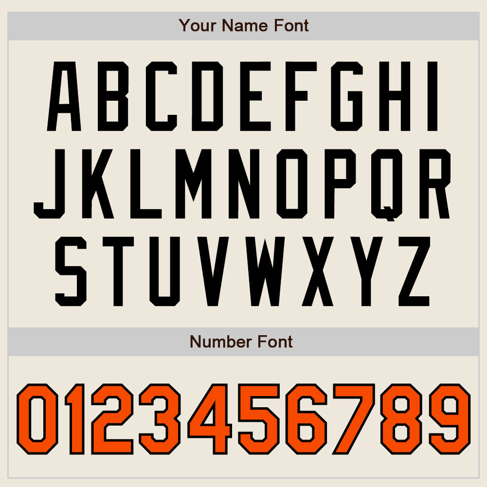 Custom Cream Orange-Black Authentic Raglan Sleeves Baseball Jersey