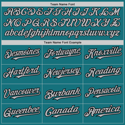 Custom Teal Gray-Black Authentic Raglan Sleeves Baseball Jersey