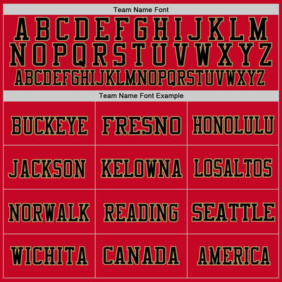 Custom Red Black-Old Gold Mesh Authentic Throwback Football Jersey