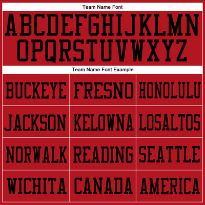 Custom Red Red-Black Mesh Authentic Football Jersey