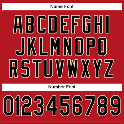 Custom Red Black-Cream Mesh Authentic Football Jersey