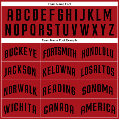 Custom Red Black Authentic Baseball Jersey