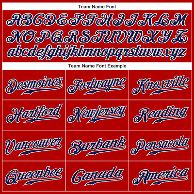 Custom Red Navy-White Authentic Sleeveless Baseball Jersey