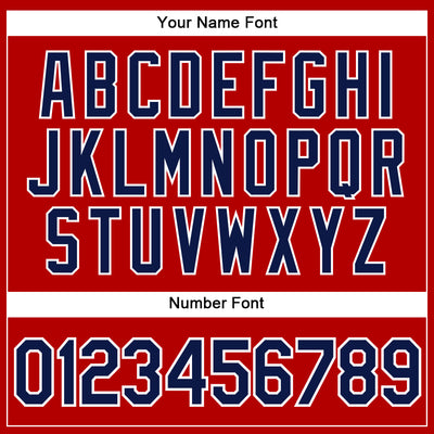 Custom Red Navy-White Authentic Sleeveless Baseball Jersey