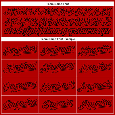 Custom Red Red-Black Authentic Sleeveless Baseball Jersey