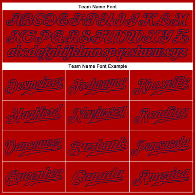 Custom Red Red-Navy Authentic Sleeveless Baseball Jersey