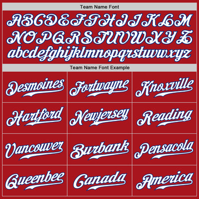 Custom Red White-Royal Authentic Baseball Jersey