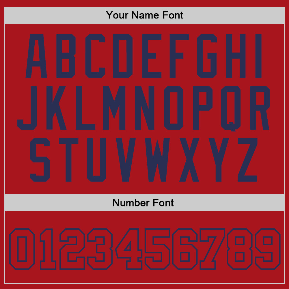 Custom Red Red-Navy Authentic Throwback Basketball Jersey