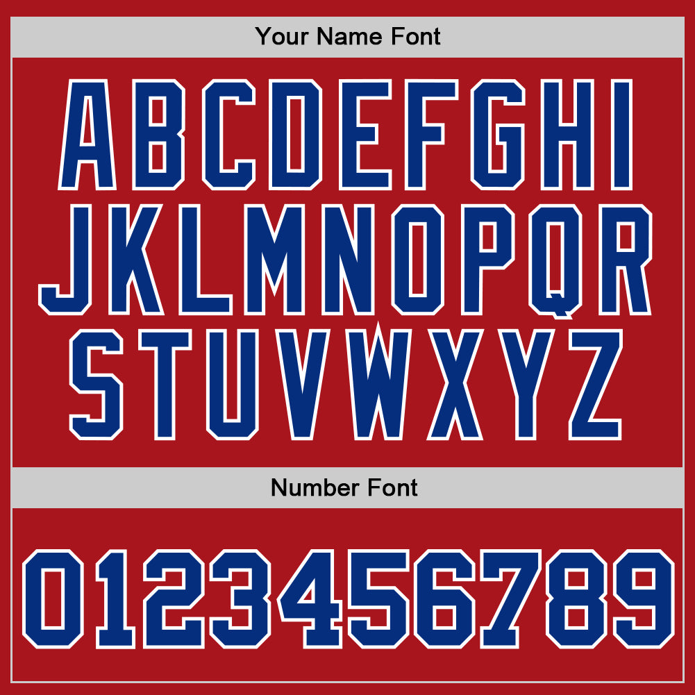 Custom Red Royal-White Authentic Throwback Basketball Jersey