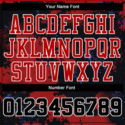 Custom Red Black-White Round Neck Sublimation Basketball Suit Jersey