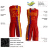 Custom Red Red-Gold Round Neck Sublimation Basketball Suit Jersey
