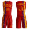 Custom Red Red-Gold Round Neck Sublimation Basketball Suit Jersey