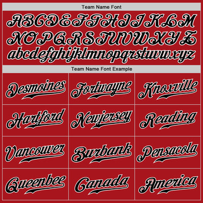 Custom Red Black-White Authentic Baseball Jersey