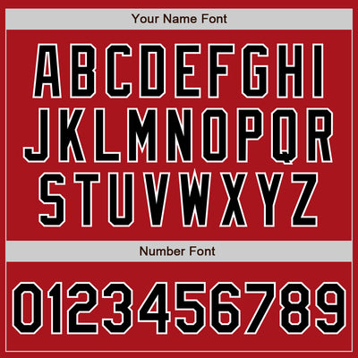 Custom Red Black-White Authentic Baseball Jersey