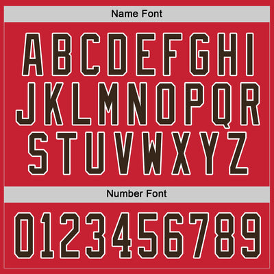 Custom Red Brown-White Hockey Jersey