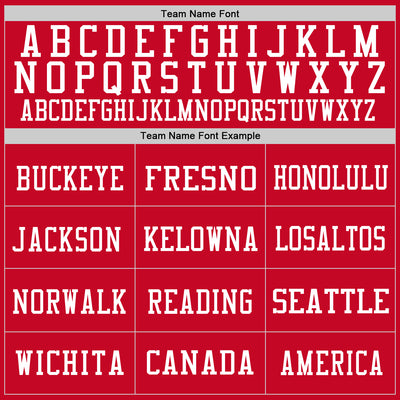 Custom Red White Mesh Authentic Football Jersey