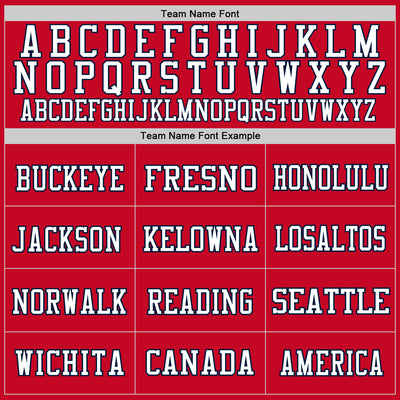 Custom Red Navy-White Mesh Authentic Football Jersey