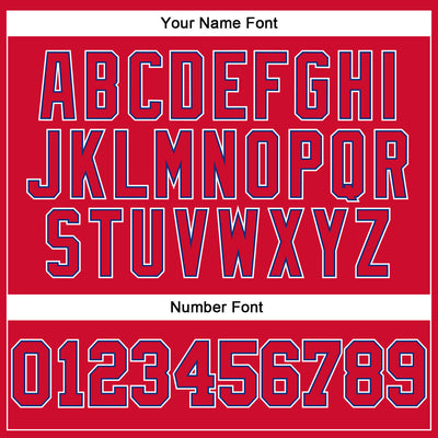 Custom Red Red-Royal Authentic Throwback Basketball Jersey