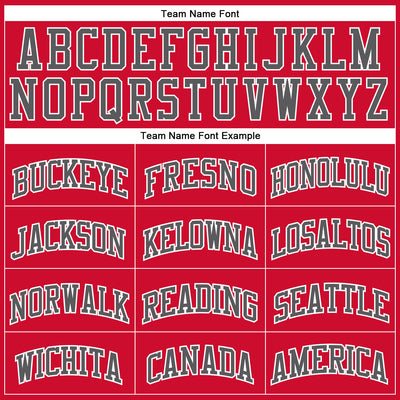 Custom Red Steel Gray-Black Authentic Throwback Basketball Jersey