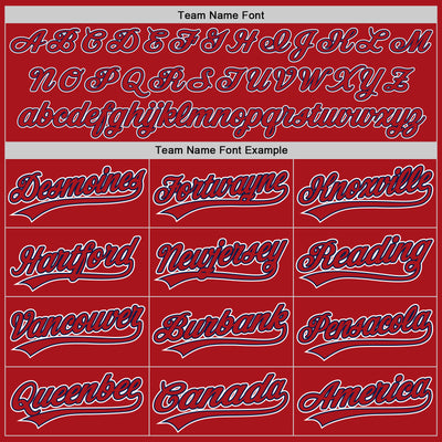 Custom Red Red-Navy Authentic Baseball Jersey