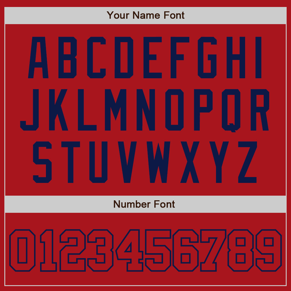 Custom Red Red-Navy Authentic Baseball Jersey