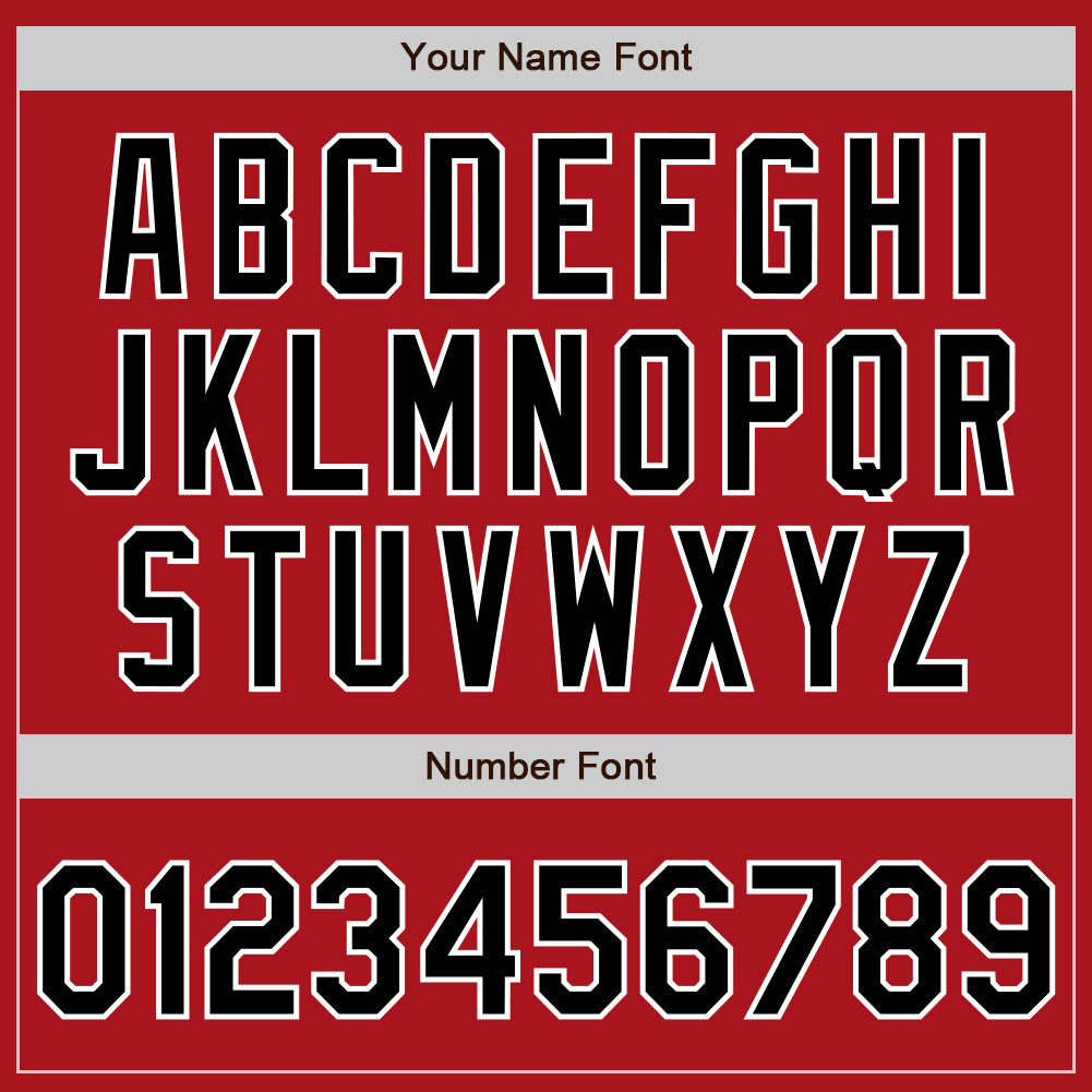 Custom Red Black-White Authentic Baseball Jersey