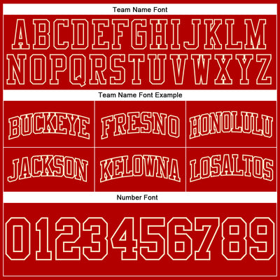 Custom Red Red-Cream Authentic Throwback Basketball Shorts