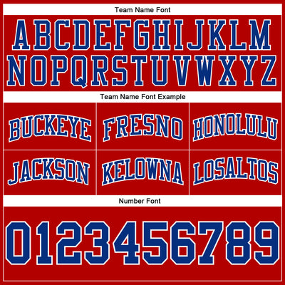 Custom Red Royal-White Authentic Throwback Basketball Shorts