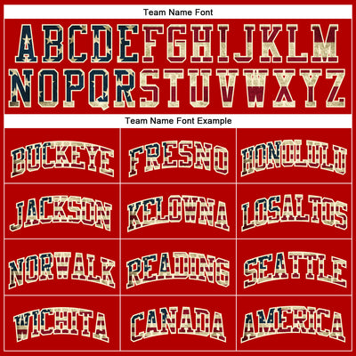 Custom Red Vintage USA Flag-Cream Authentic Throwback Basketball Jersey