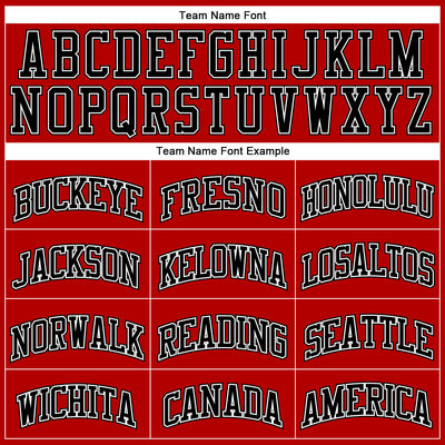 Custom Red Black Pinstripe Black-White Authentic Basketball Jersey