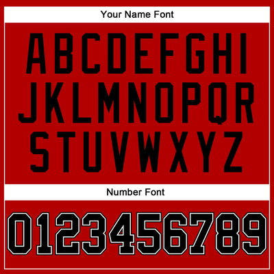 Custom Red Black Pinstripe Black-White Authentic Basketball Jersey