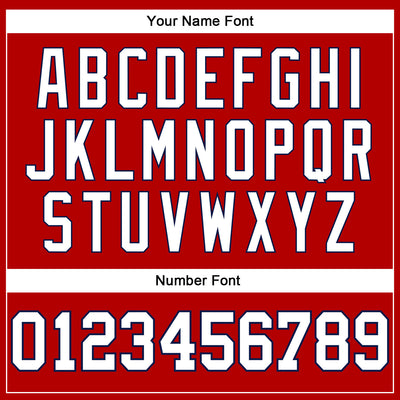 Custom Red White Pinstripe White-Navy Authentic Basketball Jersey