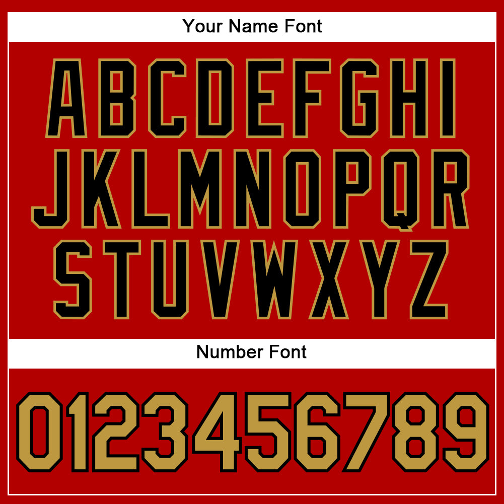 Custom Red Black Pinstripe Old Gold Authentic Baseball Jersey